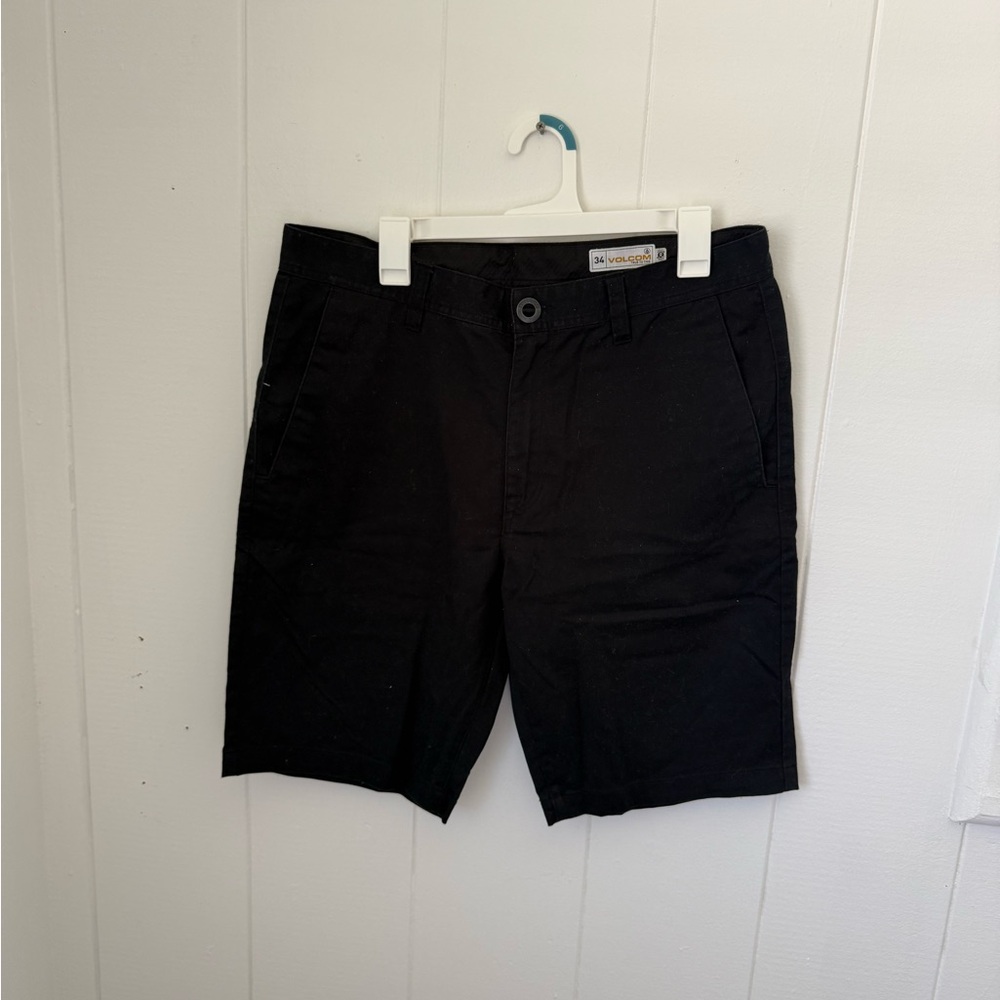 Volcom Black Flat Front Men's Shorts